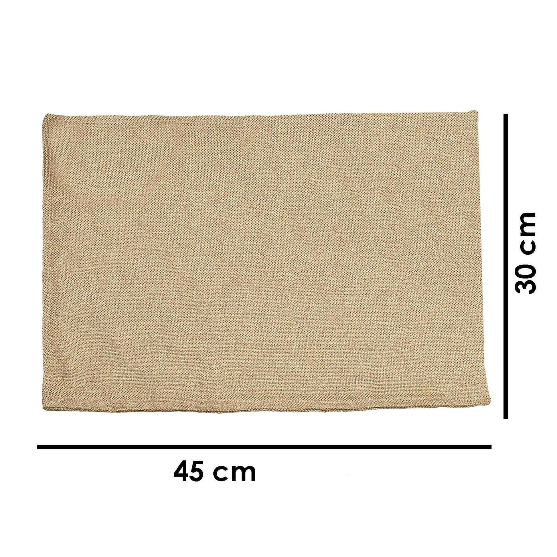 Lushomes Jute Table Mat, Beige Dining Table Mat, table mats Set of 8, Also Used as kitchen mat, fridge mat, cupboard sheets for wardrobe, Jute Place mats (Pack of 8, 12x18 Inches, 30x45 Cms) - HalfPe