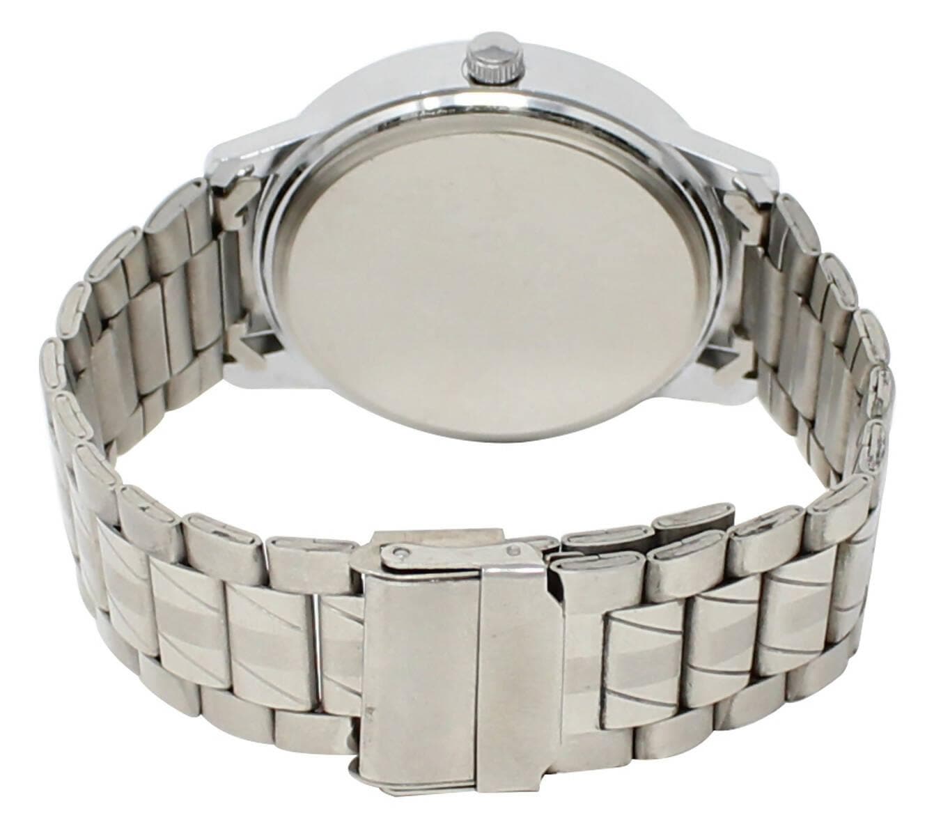 LOREM Silver Day Date Analog Watch For Men LR103 - HalfPe