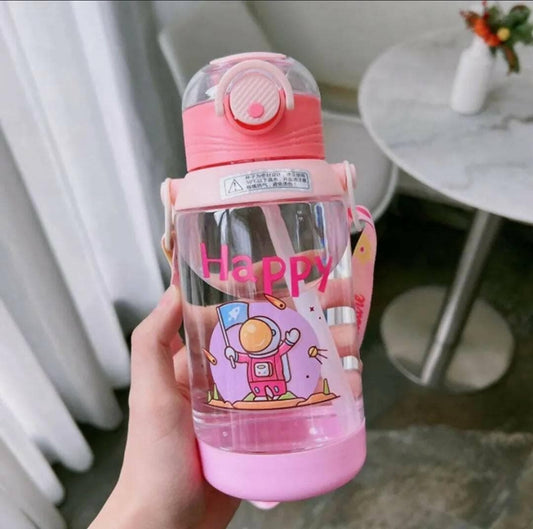 happy astro sipper water-bottle for toddlers (550ml - Pink) - HalfPe