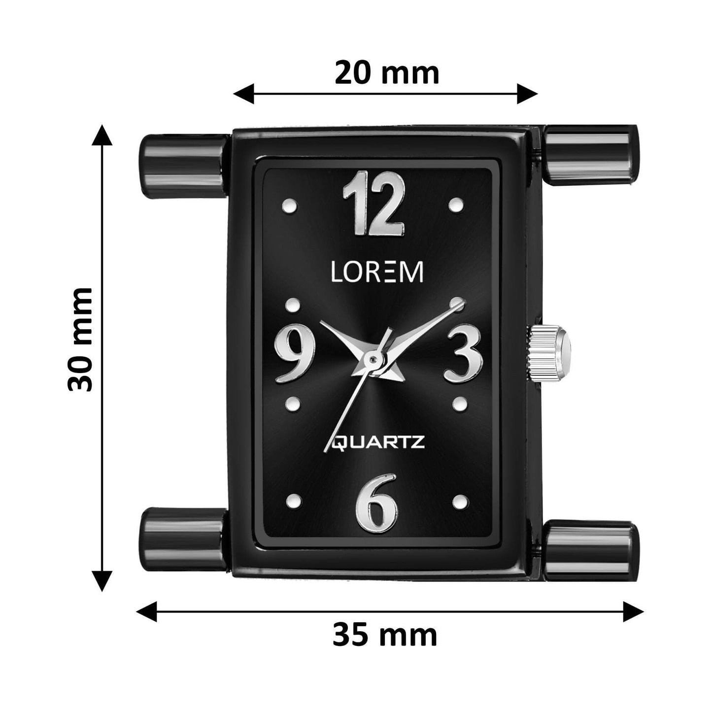 LOREM Black Trending Square Braclet Analog Watch For Women LR292 - HalfPe