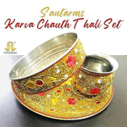 Santarms decorative thali set - HalfPe