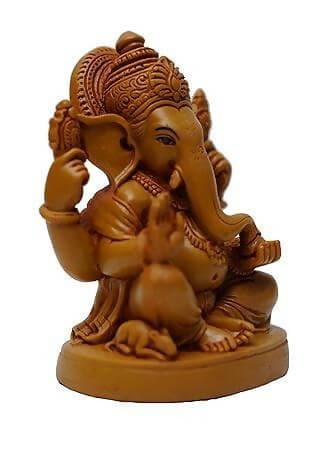 KariGhar Polyresin Ganesh Ganesha Ganpati Bappa Idol Perfect for Drawing Room | Bedroom | Puja Ghar | Gifting & Decoration (D0035) - HalfPe