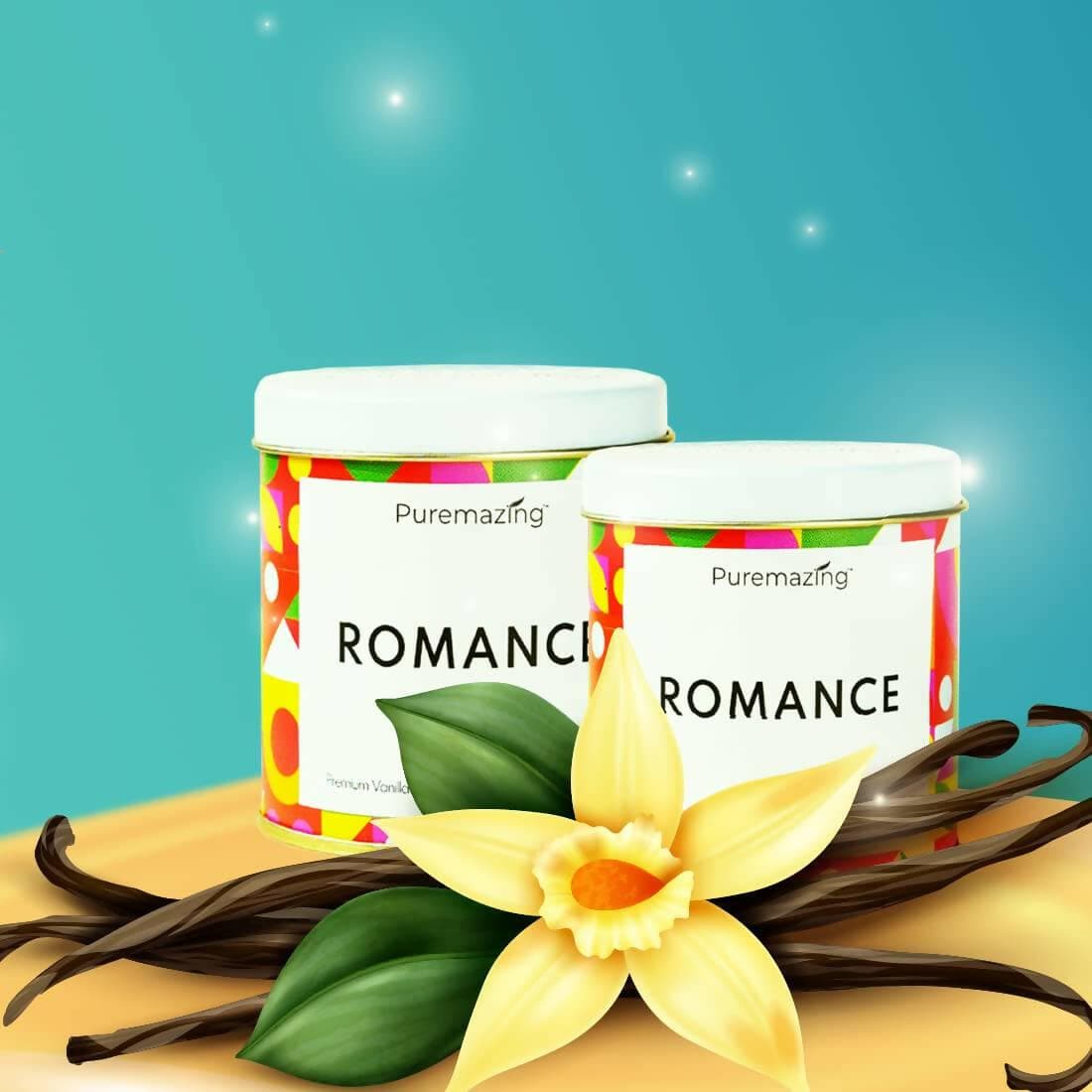 Puremazing Candles Gift Passion - (Rose) + Romance - (Vanilla) + Love - (Apple Honey) fragranced Candle For Bedroom/Spa/Home with Buring time of Upto 35hours Handmade Candle(PACK OF 3) - HalfPe