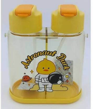 Doule sided water bottle for kids (640ml - Yellow) - HalfPe