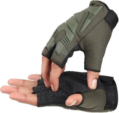 Half Military green Glove M Riding Gloves (Green) - HalfPe