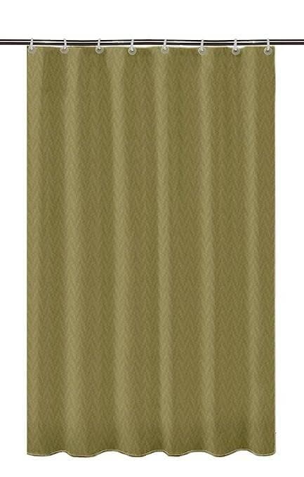 LUSHOMES Chevron Print Fabric Shower Curtain - HalfPe