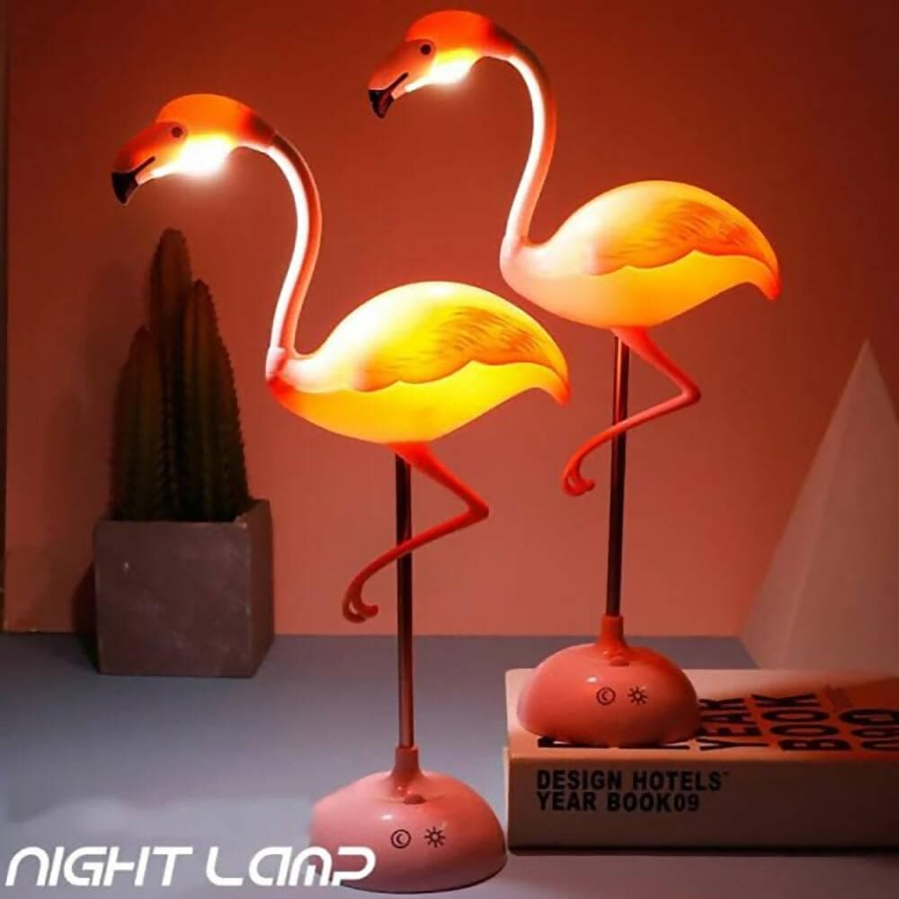 GM Flamingo Desk Lamp Touch Sensor Switch Table Lamp USB Rechargeable Reading Light Phone Holder, LAMP - HalfPe