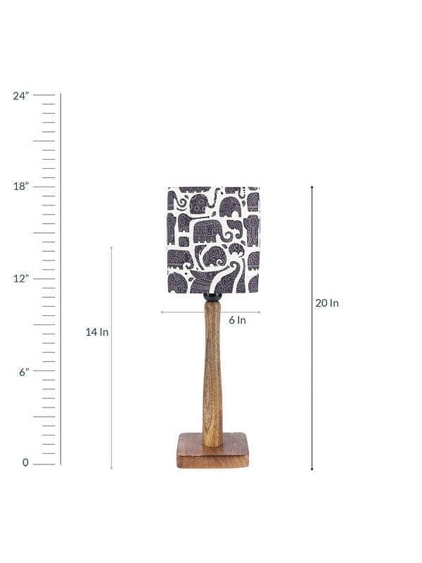 Tiny Elephants Wooden Lamp - HalfPe