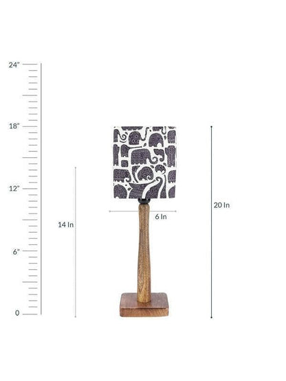 Tiny Elephants Wooden Lamp - HalfPe