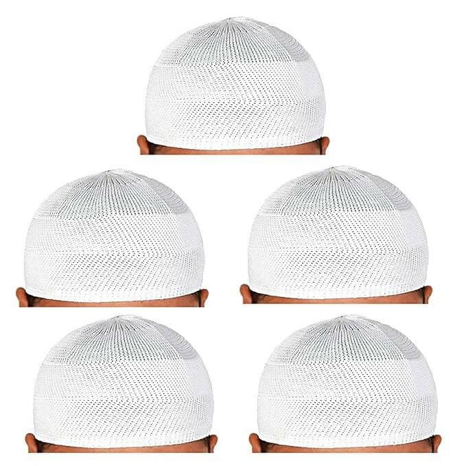 santarms Islamic Prayer Kufi Muslim Cap for Men (pack of 5) - HalfPe