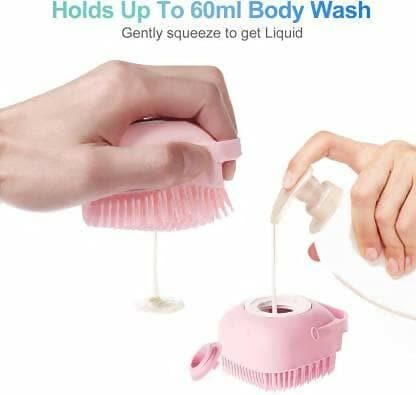 Body Scrubber with Soap Dispenser for Shower (MULTICOLOUR) - HalfPe