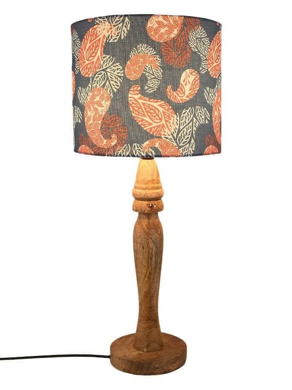 Wooden Colorful Ambee Print Lamp - HalfPe