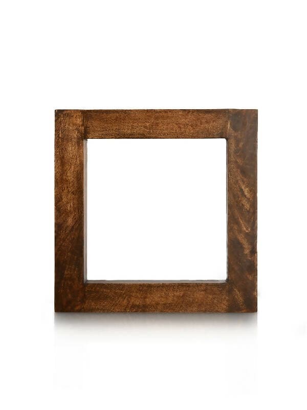 Green Girgit Wooden Square Wall Shelf - HalfPe