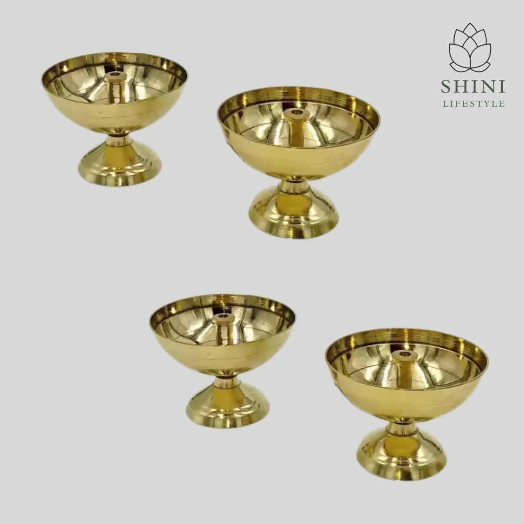 SHINI LIFESTYLE Brass Kuber Diya for Pooja Deepak (4) - HalfPe