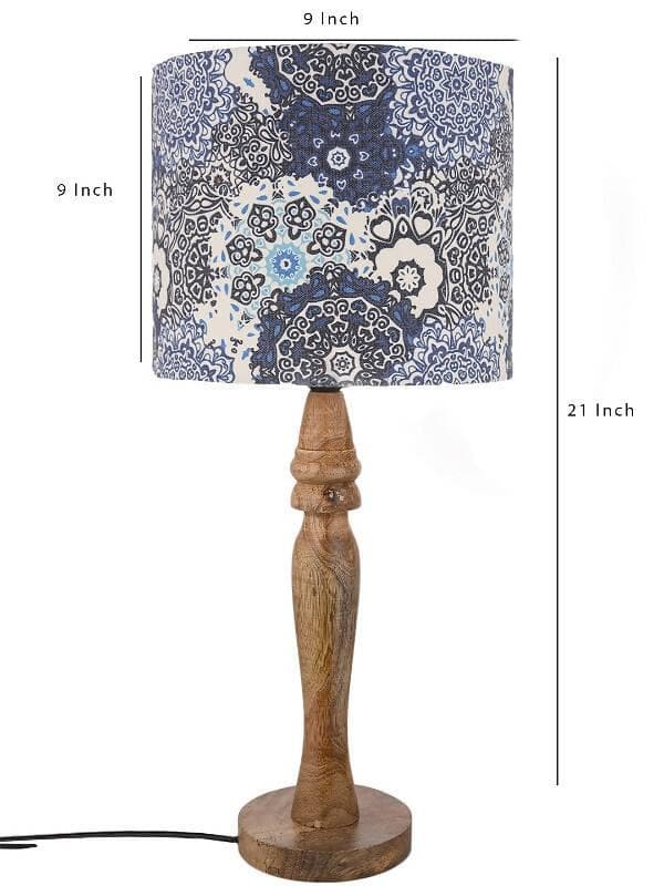 Wooden Batik Print Lamp - HalfPe