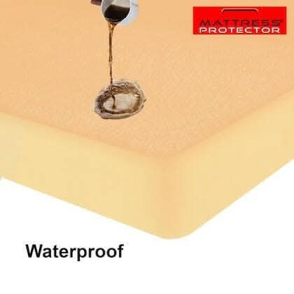 Mattress Protector Beige Bed Protector for Single Bed (78 x 48 inch) - HalfPe