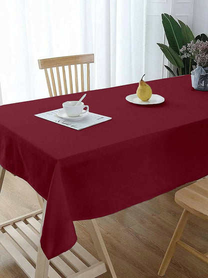 Lushomes Dining Table Cover 6 Seater, Classic Plain Dining Table Cover Cloth (Size 60 x 70”, 6 Seater Table Cloth) (Maroon) - HalfPe