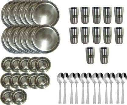 SHINI LIFESTYLE Pack of 48 Stainless Steel Dinner Set (Pack of 48) - HalfPe