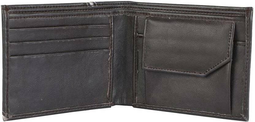 Men Casual, Formal, Travel, Trendy Black Genuine Leather Wallet (6 Card Slots) - HalfPe