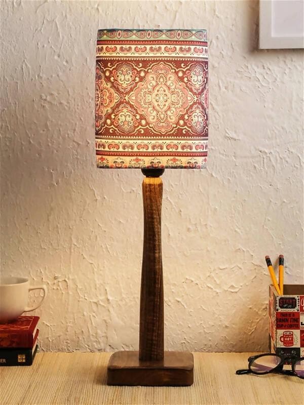 Ancient Art Wooden Lamp - HalfPe