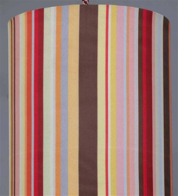 Colorful Stripes Cylindrical Hanging Shade - HalfPe