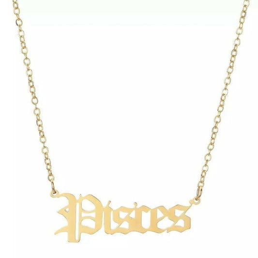 Pinapes Zodiac Pendant Symbol Zodiac Sign Necklace For Women & Girls - HalfPe