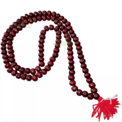 SENECIO Tulsi Jaap Mala Basil Wooden Handmade Deep Brown (108 Beads) - HalfPe