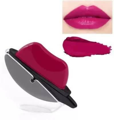 SENECIO Kiss Lip Shape Design Matte Moisturizing 24 Hours Long Lasting Waterproof Lazy Kiss Lipstick (BERRY) - HalfPe