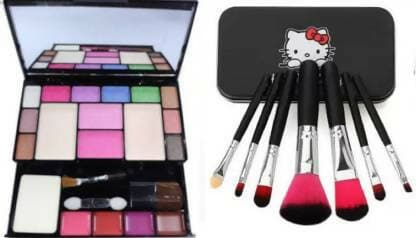 Bingeable Makeup Kit7 Pcs Makeup Brushes With Storage Box - HalfPe