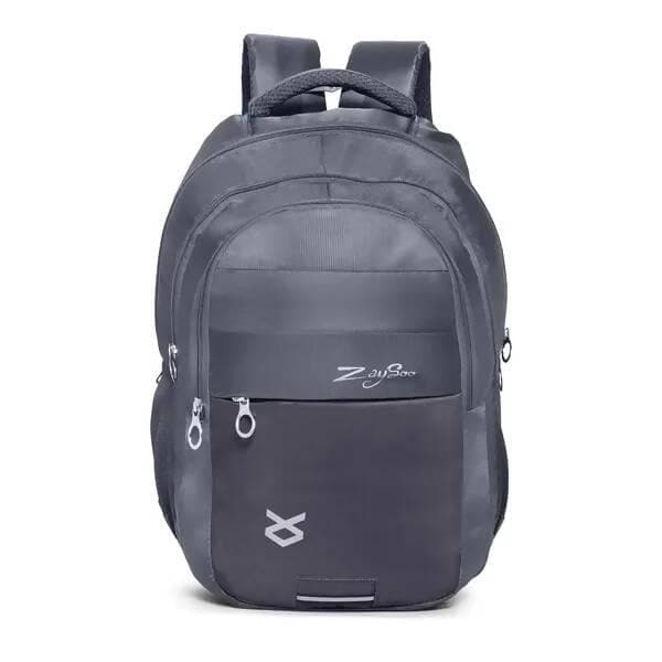 Laptop Backpack Multiple Pockets Padded Shoulder Straps Premium Fabric (Grey 40L) - HalfPe