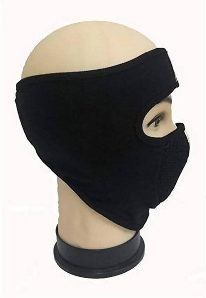 Black Bike Face Mask for Men & Women (Size: Free, Balaclava) - HalfPe