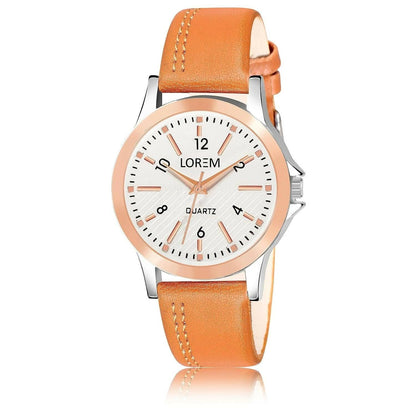 LOREM Silver Stylish Dial Analog Watch For Women LR341 - HalfPe