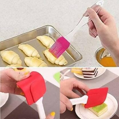 Combo of Spatula Brsuh and 7 Wooden Cooking Tools (pack of 9) - HalfPe