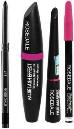 Crynn Smudge Proof HDA64 Makeup Beauty Kajal & Rosedale Eyeliner , Mascara , Eyebrow Pencil - HalfPe