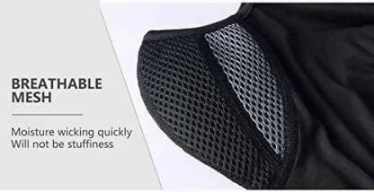 Black Bike Face Mask for Men (Size: Free, Balaclava) - HalfPe