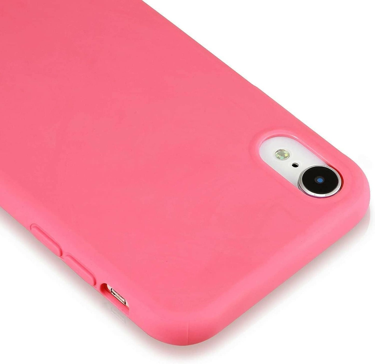 SQUIF Soft Silicone Fitted Skin case Back Cover for iPhone XR | 10r (Pink) - HalfPe