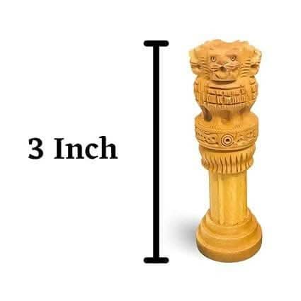 santarms Wooden Ashoka Pillar ( pack of 3) - HalfPe