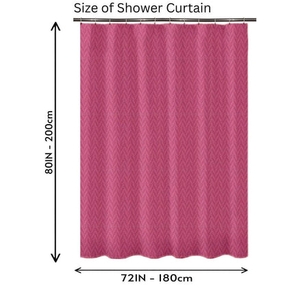 Lushomes Heavy Duty Fabric Shower Curtain, water resistant Partition Liner for Washroom, W4 x H6.5 FT, W 48 x H78 Inches with Shower Curtains 8 Plastic Eyelet, 8 C-Rings (Non-PVC), Colour Pink - HalfPe