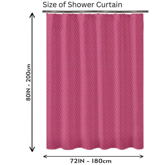 Lushomes Heavy Duty Fabric Shower Curtain, water resistant Partition Liner for Washroom, W4 x H6.5 FT, W 48 x H78 Inches with Shower Curtains 8 Plastic Eyelet, 8 C-Rings (Non-PVC), Colour Pink - HalfPe