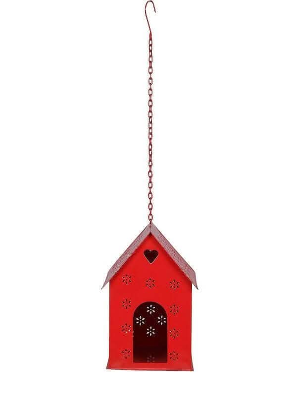 Hut Shape Bird House Red - HalfPe