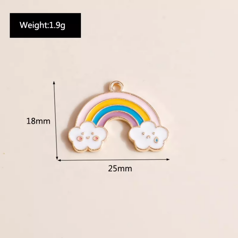 Pinapes Cloud Smiley Face Fashion Accessories Rainbow Pendant Chain For Girls And Women - HalfPe