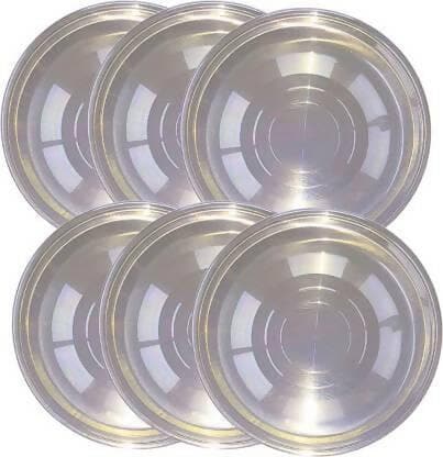 SHINI LIFESTYLE Stainless Steel Halwa Plates (Pack of 6) - HalfPe