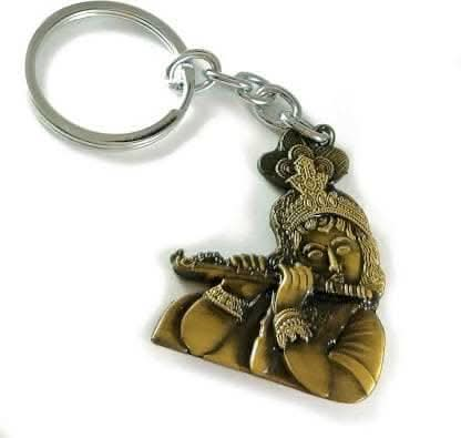 Lord Krishna Kanha Metal Keychain - HalfPe