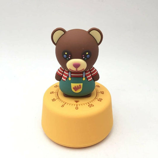 shiny teddy timer clock (Yellow & Brown) - HalfPe