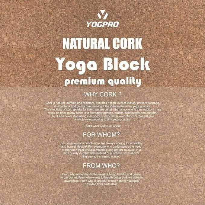 YOGPRO CORK YOGA BLOCK (SET OF 2) - HalfPe