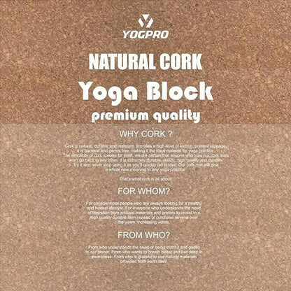 YOGPRO CORK YOGA BLOCK (SET OF 2) - HalfPe