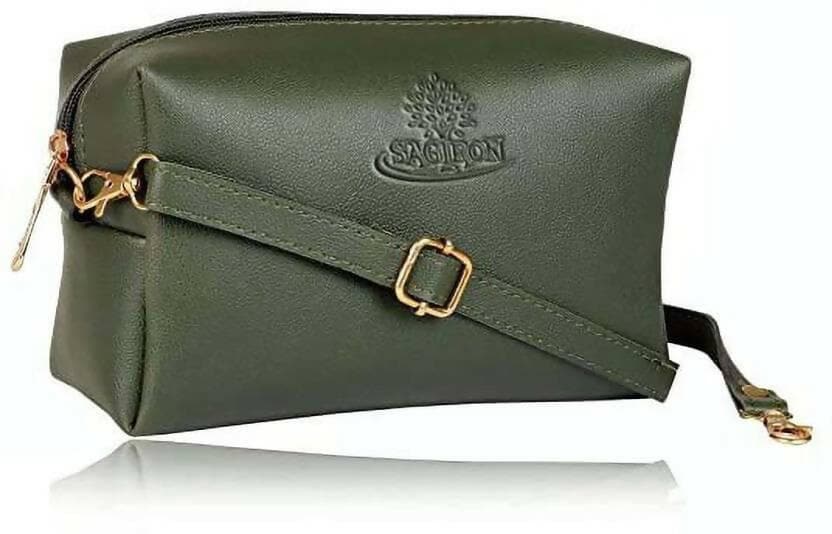 SAGIRON Dark Green Women Sling Bag - HalfPe