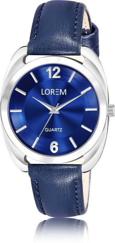 LOREM Blue Stylish Dial Analog Watch For Women LR327 - HalfPe