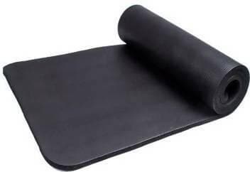 YOGPRO 15 MM NBR YOGA MAT Multi-use Thick Exercise Mat, and Camping. Includes Carrying Strap. Perfect for Men & Women (BLACK) - HalfPe