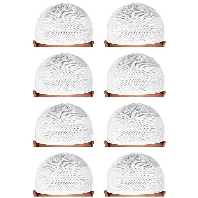 santarms Islamic Prayer Kufi Muslim Cap for Men (pack of 8) - HalfPe
